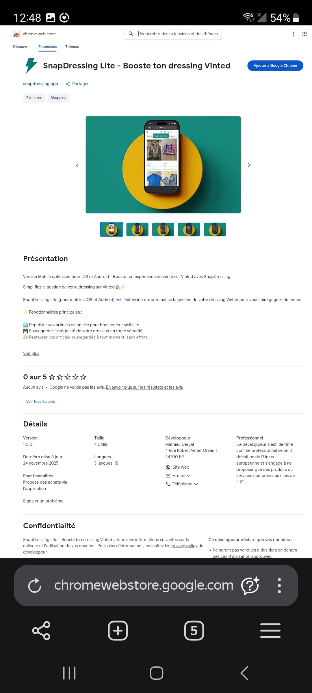 Étape 2 de l'installation