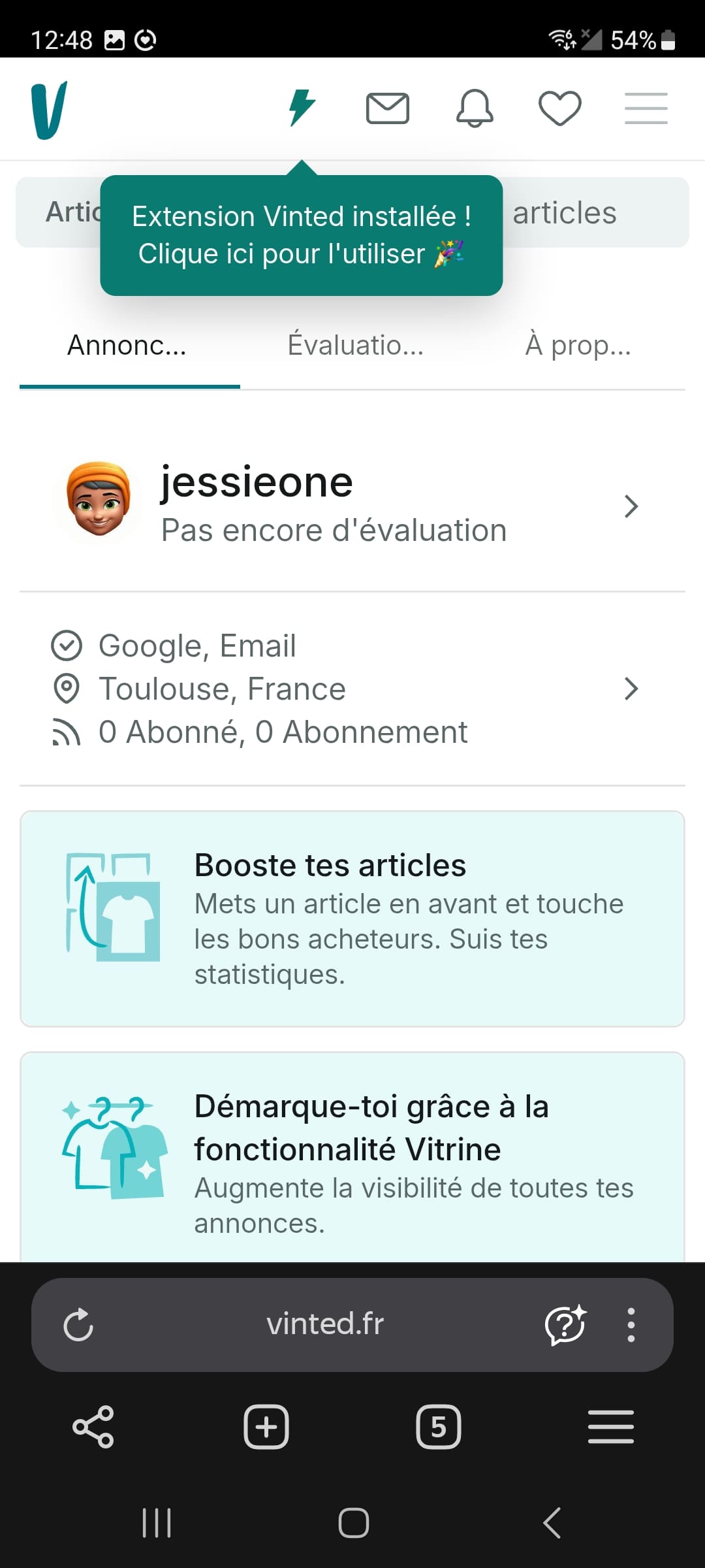 Étape 5 de l'installation