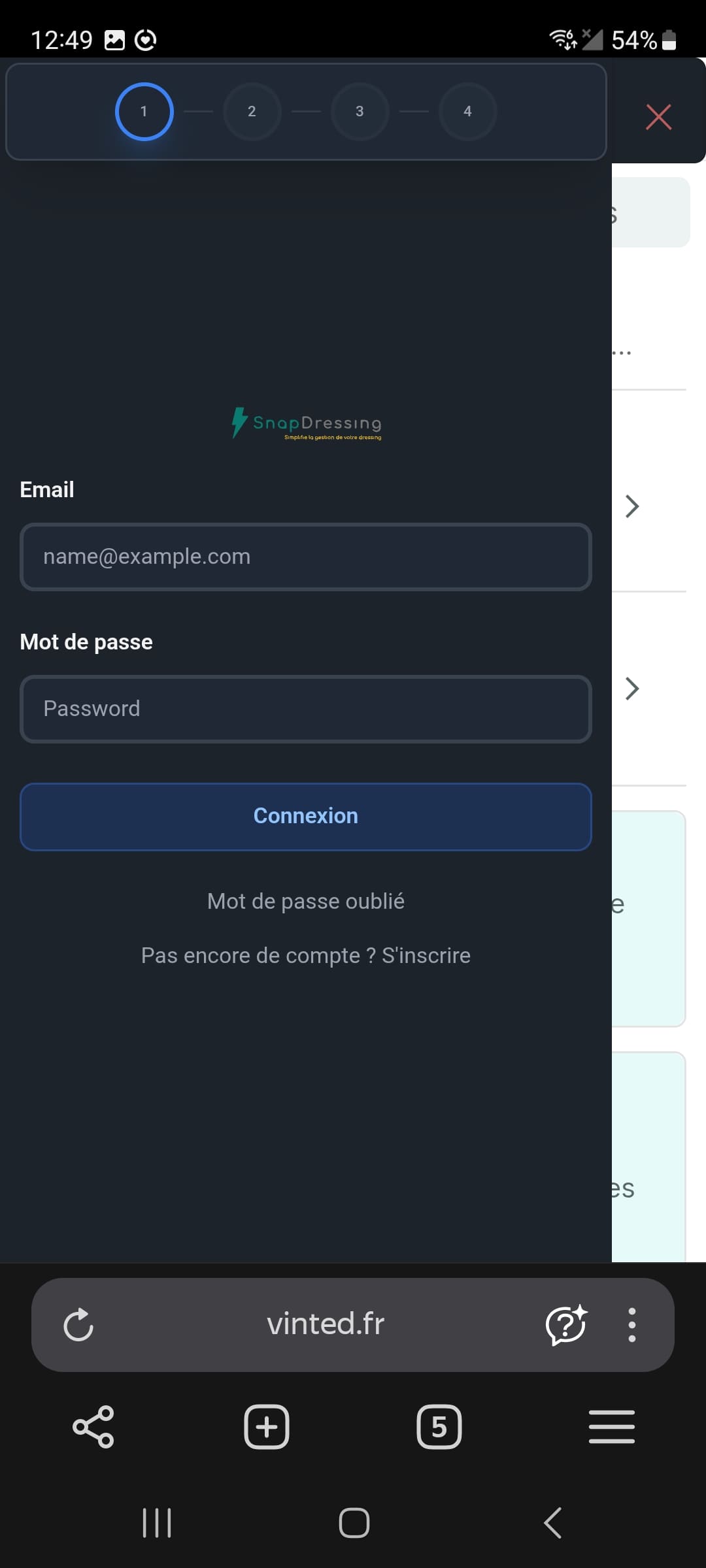Étape 6 de l'installation