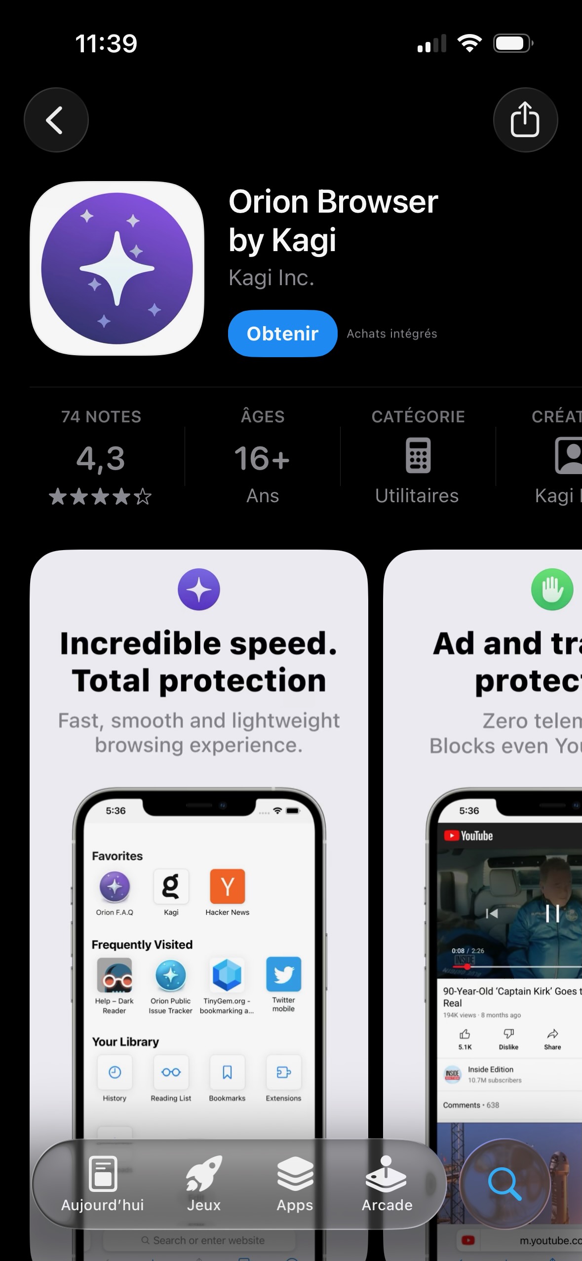Étape 1 de l'installation