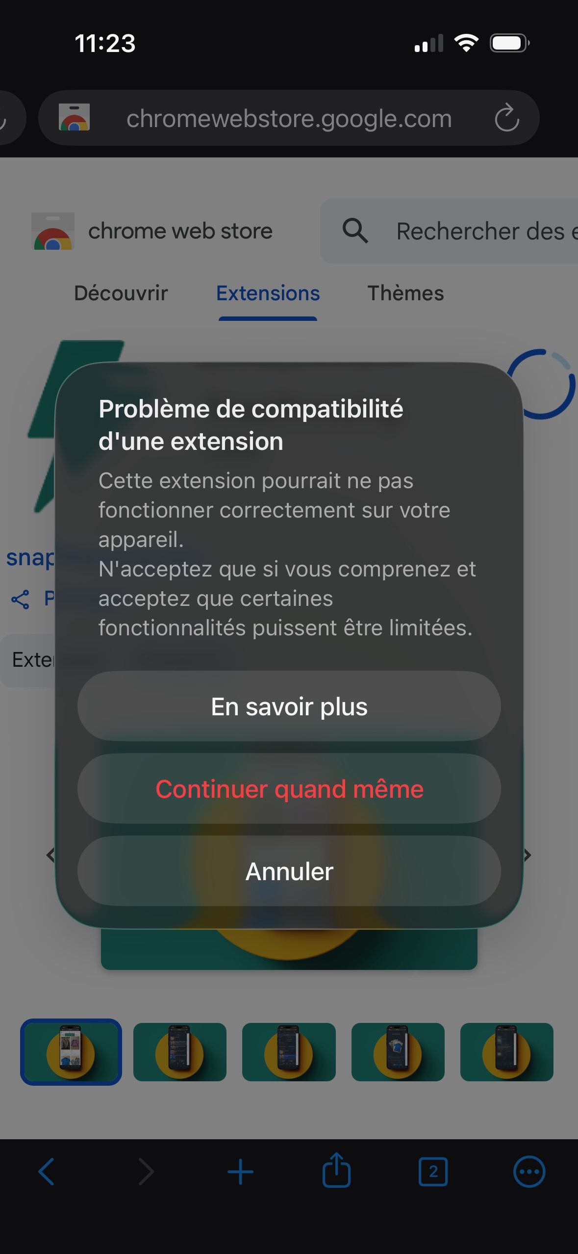Étape 5 de l'installation