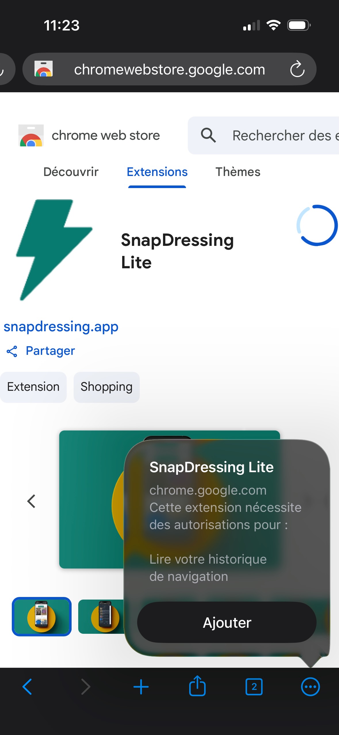 Étape 6 de l'installation